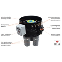 schemat Fox odkurzacz ATEX IIIC 1/3D z pneumatycznym czyszczeniem filtrów