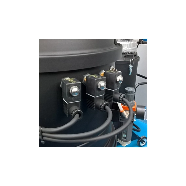 SP system czyszczenia filtrów w odkurzaczu przedmuchem wstecznym sprężonego powietrza zawory