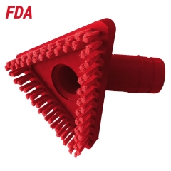 Czerwona szczotka trojkatna z wlosem do odkurzacza przemyslowego z certyfikatem FDA