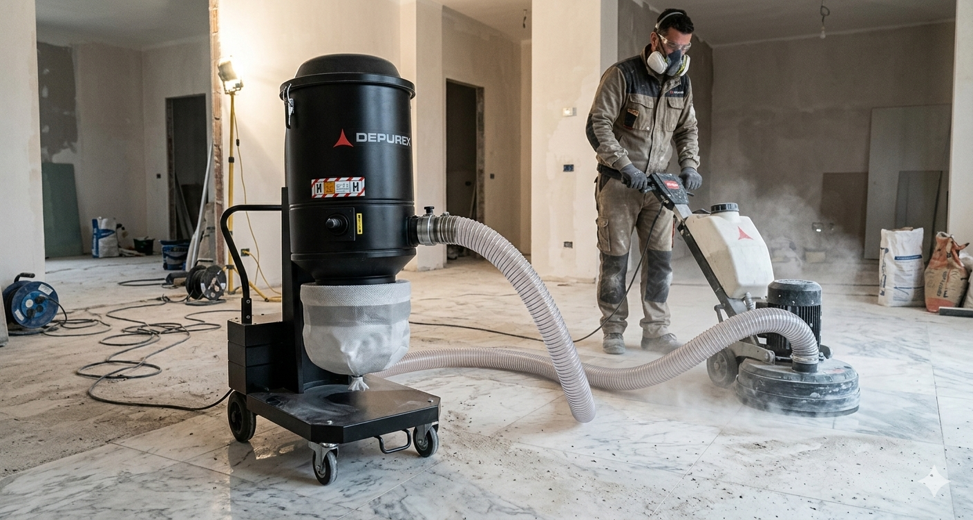 XFLOOR 3 H odkurzacz z certyfikatem do pyłów typu H BIA K1 toksycznych i szkodliwych dla zdrowia longopac working