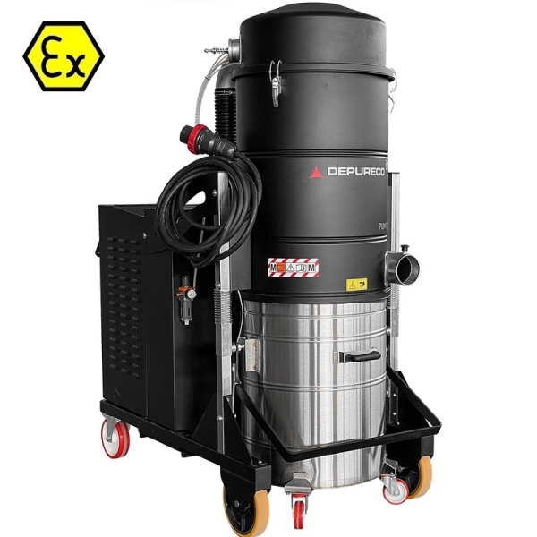 Odkurzacz przemysłowy cyklonowy ATEX do strefy zagrożonej wybuchem automatyczny otrząsacz filtra EX