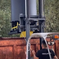 Pre-separator cyklonowy 1300 litrów automatyczny z kieszeniami dla wózka widłowego wyładowanie