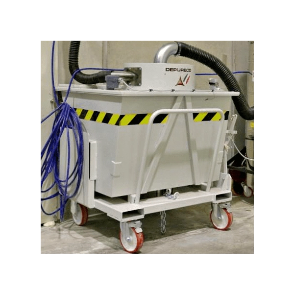Separator 580 litrow kontenerowy uchylny z glowicą cyklonową do odkurzacza system