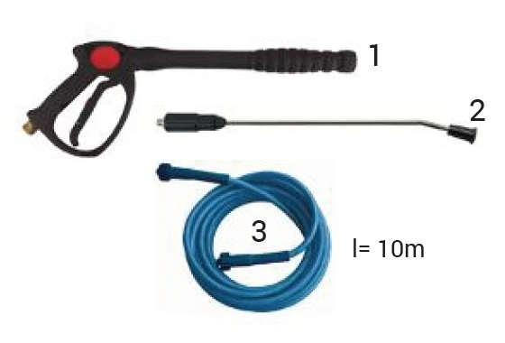 zestaw basic akcesorii do myjki cisnieniowej pistolet lanca waz 10m